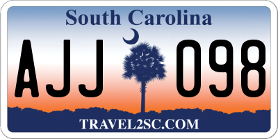 SC license plate AJJ098