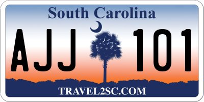 SC license plate AJJ101