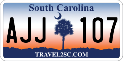 SC license plate AJJ107