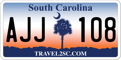 SC license plate AJJ108