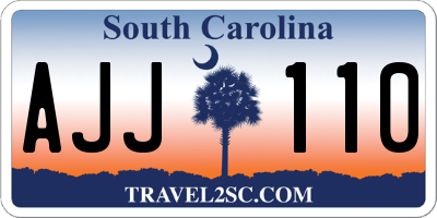 SC license plate AJJ110