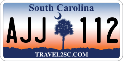 SC license plate AJJ112