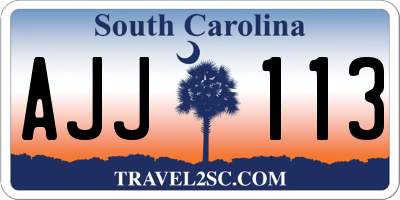 SC license plate AJJ113