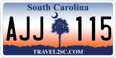 SC license plate AJJ115