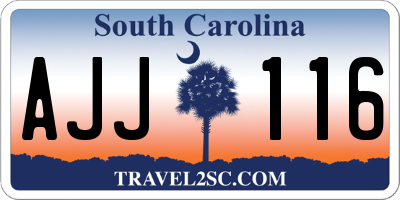 SC license plate AJJ116