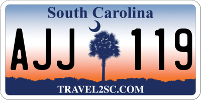 SC license plate AJJ119
