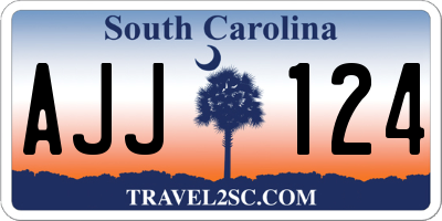 SC license plate AJJ124