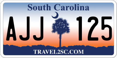 SC license plate AJJ125