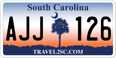 SC license plate AJJ126