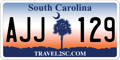 SC license plate AJJ129