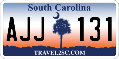 SC license plate AJJ131
