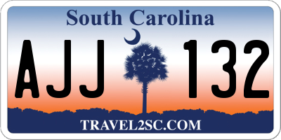SC license plate AJJ132