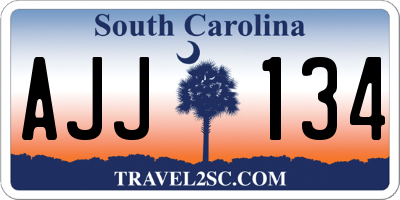 SC license plate AJJ134