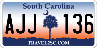 SC license plate AJJ136