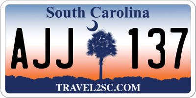 SC license plate AJJ137