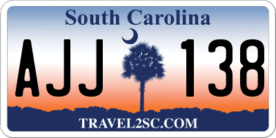 SC license plate AJJ138