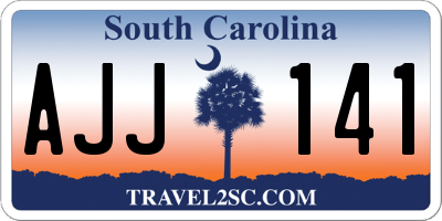 SC license plate AJJ141