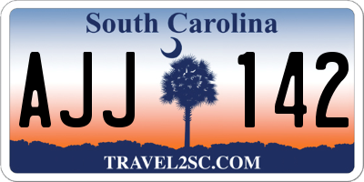 SC license plate AJJ142
