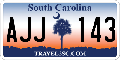SC license plate AJJ143