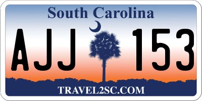 SC license plate AJJ153