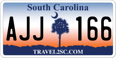 SC license plate AJJ166