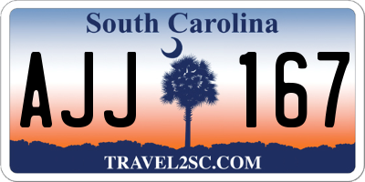 SC license plate AJJ167