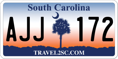 SC license plate AJJ172