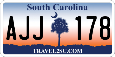 SC license plate AJJ178