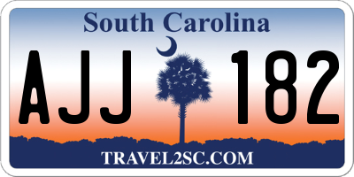 SC license plate AJJ182