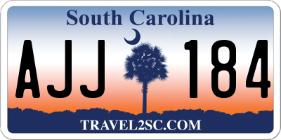 SC license plate AJJ184
