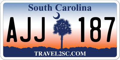 SC license plate AJJ187