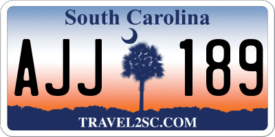 SC license plate AJJ189