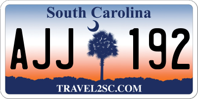SC license plate AJJ192