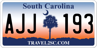 SC license plate AJJ193
