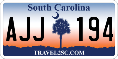 SC license plate AJJ194