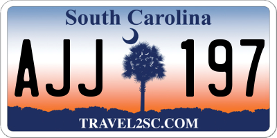 SC license plate AJJ197