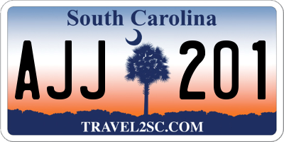 SC license plate AJJ201