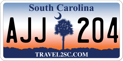 SC license plate AJJ204