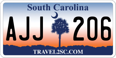 SC license plate AJJ206