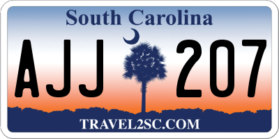 SC license plate AJJ207