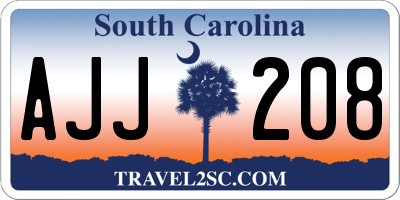 SC license plate AJJ208
