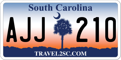SC license plate AJJ210