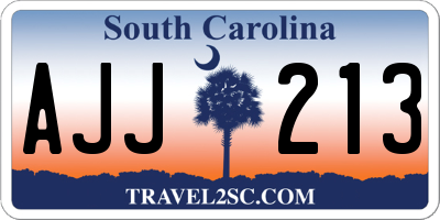 SC license plate AJJ213