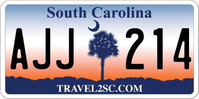 SC license plate AJJ214