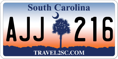 SC license plate AJJ216