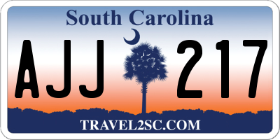 SC license plate AJJ217