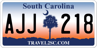 SC license plate AJJ218