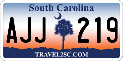 SC license plate AJJ219
