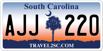 SC license plate AJJ220