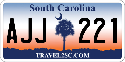SC license plate AJJ221